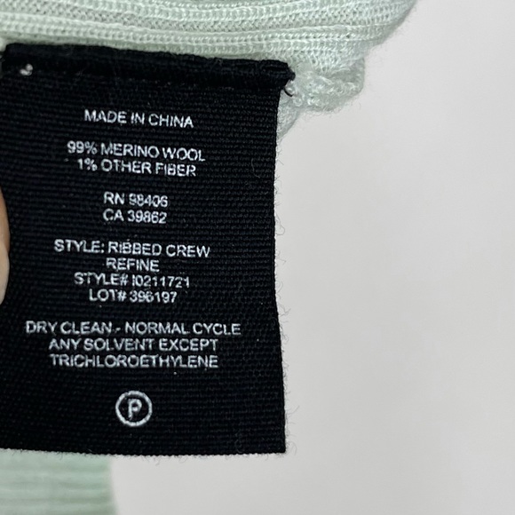 Theory Mint Green Ribbed Crew Neck Sweater - Picture 8 of 10